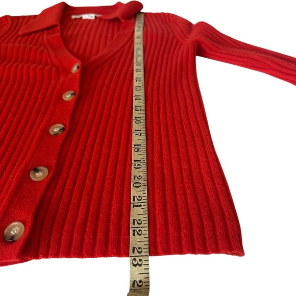VERONICA BEARD LAZANA CASHMERE RED SWEATER SIZE SMALL - Picture 15 of 16